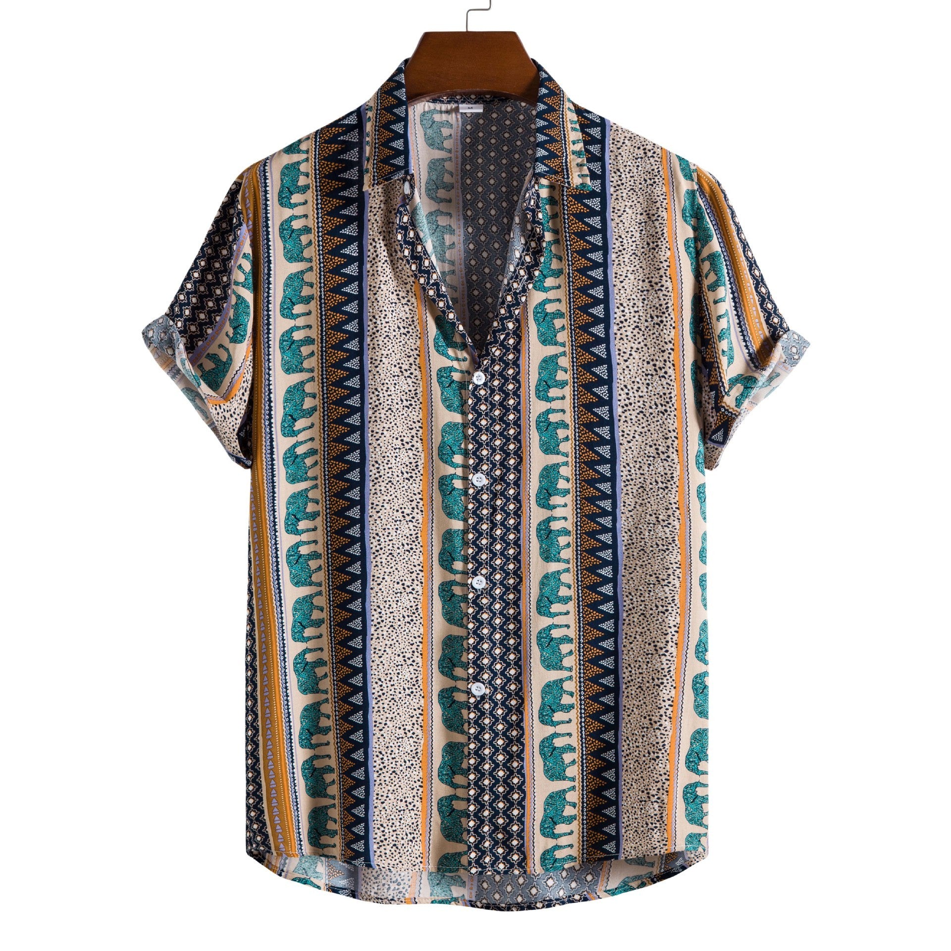 Men's Printed Short-sleeved Shirt