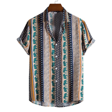 Men's Printed Short-sleeved Shirt