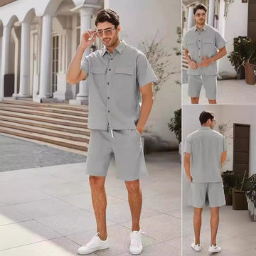 Men's Linen Short Set